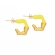 Πολύγωνα κρικάκια, με κίτρινο σμάλτο, από ανοξείδωτο επιχρυσωμένο ατσάλι, της Excite Fashion Jewellery. E-1901A-YELLOW-6