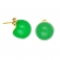 Σκουλαρίκια μπούλ, με πράσινο σμάλτο, από ανοξείδωτο (δεν μαυρίζει) επιχρυσωμένο ατσάλι, της Excite Fashion Jewellery. E-887A-GREEN