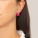 Σκουλαρίκια μπούλ, με φούξια σμάλτο, από ανοξείδωτο (δεν μαυρίζει) επιχρυσωμένο ατσάλι, της Excite Fashion Jewellery E-887A-ROSE