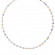 Κολιέ με πλακέ, παστέλ χάντρες, από επιχρυσωμένο  ανοξείδωτο ατσάλι της Excite Fashion Jewellery. K-1768-01-14