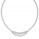Εντυπωσιακό κολιέ με πομπέ οβάλ σωλήνα και σπιράλ αλυσίδα από επιπλατινωμένο ανοξείδωτο ατσάλι της  Excite fashion jewellery, N-387A-S