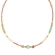 Kολιέ με πέρλες και χάντρες, ροζ, τιρκουάζ,  λευκό και χρυσό, από επιχρυσωμένο ανοξείδωτο ατσάλι της  Excite fashion jewellery. N-934-G-99