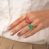 Δαχτυλίδι καρδιά με ροζ σμάλτο από επιχρυσωμένο ανοξείδωτο ατσάλι της Excite Fashion Jewellery.  R-1662A-PINK