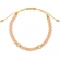 Χειροποίητο βραχιόλι μακραμέ με nude γυάλινες χάνδρες, περλίτσες και χρυσές ροδέλες από την Excite Fashion Jewellery. B-1430-01-02-49