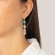 Κρεμαστά σκουλαρίκια, επίχρυση σταγόνα με γαλάζια, πράσινα και μώβ  κρυσταλλάκια, από ανοξείδωτο ατσάλι της Εxcite Fashion Jewellery.    S-1764-11