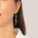 Κρεμαστά σκουλαρίκια, αλυσίδα με πολύχρωμα  κρυσταλλάκια, από ανοξείδωτο ατσάλι της Εxcite Fashion Jewellery. S-1769-07  