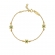 Βραχιόλι Excite fashion Jewellery από επιχρυσωμένο ασήμι 925, σχέδιο χελωνάκια με πράσινα και λευκά ζιργκόν. B-20-PRS-G-7