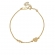 Βραχιόλι  Excite Fashion Jewellery καρδιά με λευκά ζιργκόν απο επιχρυσωμένο ασήμι 925.B-9-AS-G-5