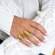 Δαχτυλίδι Excite Fashion Jewellery από επιχρυσωμένο ασήμι 925 σε μοντέρνο σχέδιο. D-11-01-11