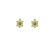 Σκουλαρίκια Excite Fashion Jewellery επιπλατινωμένο ασήμι 925,  χελωνάκια, με πράσινα και λευκά ζιργκόν. S-50-PRS-G-4