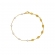 Χειροποίητο βραχιόλι Excite Fashion Jewellery απο ατσάλι με επίχρυση αλυσίδα και ροζάριο με λευκές περλίτσες .B-1523-01-17-39