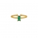 Δαχτυλίδι  Excite Fashion Jewellery επιχρυσωμένο ασήμι 925, μονόπετρο με πράσινο ζιργκόν. D-22-PRAS-G-6