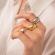 Δαχτυλίδι Excite Fashion Jewellery μπούλ, ανοιγόμενο, από επιχρυσωμένο ασήμι 925. D-35-S-13