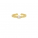 Δαχτυλίδι Excite Fashion Jewellery σχέδιο αλυσίδα με λευκό ζιργκόν από επιχρυσωμένο ασήμι 925. D-37-AS-G-71