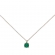 Κολιέ Excite Fashion Jewellery με πράσινο ζιργκόν από επιπλατινωμένο ασήμι 925. K-11-PRAS-S-79