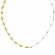 Μοντέρνο κοντό κολιέ Excite Fashion Jewellery απο ατσάλι με συνδυασμό επίχρυσης αλυσίδας και ροζάριο από ανθρακί πέρλες .K-1509-01-31-55