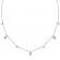 Επιπλατινωμένο κοντό κολιέ Excite fashion Jewellery  με κρεμαστά στοιχεία και λευκά κρυσταλλάκια από ανοξείδωτο ατσάλι (δεν μαυρίζει)N-65-63S
