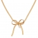 Κολιέ Excite Fashion Jewellery φιόγκος με κρεμαστή πέρλα από ροζ χρυσό ανοξείδωτο ατσάλι N-65-69RG