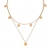 Κολιέ Excite Fashion Jewellery  διπλό, ροζ χρυσό με αλυσίδες και κρεμαστές καρδούλες απο ανοξείδωτο ατσάλι. N-75-72RG
