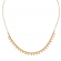 Κολιέ Excite Fashion Jewellery ροζ χρυσό με αλυσίδα και κρεμαστά φλουράκια από ανοξείδωτο ατσάλι.  N-79-70RG