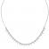 Επιπλατινωμένο κοντό κολιέ Excite fashion Jewellery  με αλυσίδα και κρεμαστά φλουράκια από ανοξείδωτο ατσάλι.  N-79-70S