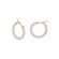 Σκουλαρίκια Excite Fashion Jewellery, επίχρυσοι ατσάλινοι κρίκοι με πέρλες. S-1579-01-4