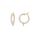 Σκουλαρίκια Excite Fashion Jewellery, επίχρυσοι ατσάλινοι κρίκοι με πέρλες και κρεμαστό κρυσταλλάκι Swarovski.  S-1580-01-17-58