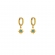 Κρικάκια Excite Fashion Jewellery με κρεμαστά  αστεράκια και  τιρκουάζ  ζιργκόν  από επιχρυσωμένο ασήμι 925. S-20-TYRK-G-75