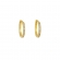 Σκουλαρίκια Excite Fashion Jewellery επιχρυσωμένο ασήμι 925, κρικάκια με λευκά ζιργκόν. S-40-AS-G-71