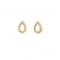 Σκουλαρίκια σταγόνα Excite fashion Jewellery με λευκά ζιργκόν από επιχρυσωμένο ασήμι 925.  S-63-AS-G-7