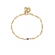 Βραχιόλι Excite fashion Jewellery με μπλέ ματάκι μουράνο  και επίχρυση αλυσίδα dots  ατσάλι.  B-1616-01-07-59