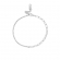 Βραχιόλι Excite fashion Jewellery από  ανοξείδωτο ατσάλι με λευκά ζιργκόν και  οβάλ κρίκους B-65-43-S