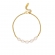 Βραχιόλι αλυσίδα Excite fashion Jewellery με πέρλες από επίχρυσο ανοξείδωτο ατσάλι (δεν μαυρίζει) B-68-40-G