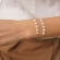 Βραχιόλι αλυσίδα Excite fashion Jewellery με πέρλες από ανοξείδωτο ατσάλι (δεν μαυρίζει) B-68-40-S