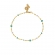 Βραχιόλι ποδιού Excite fashion jewellery φτιαγμένο με  επίχρυση αλυσίδα ατσάλι, και πολύχρωμες χάντρες. BP-1603-01-30-4