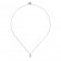 Κολιέ Excite Fashion Jewellery μονόπετρο με ροζ ζιργκόν από ασήμι επιπλατινωμένο 925 K-11-ROZ-S-79