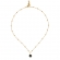 Κολιέ Excite fashion jewellery μαύρο ματάκι μουράνο και αλυσίδα  με μπίλιες από επιχρυσωμένο ατσάλι. K-1600-01-06-59