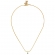 Κολιέ Excite fashion jewellery με λευκό ματάκι και αλυσίδα, λεπτή, πλεχτή απο επιχρυσωμένο ατσάλι. K-1601-01-17-79