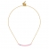 Κολιέ Excite fashion jewellery ροζ μπάρα με ματάκι και λεπτή ατσάλινη επίχρυση αλυσίδα. K-1610-01-11-49