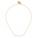 Κολιέ Excite Fashion Jewellery λευκή μπάρα με ματάκι και λεπτή ατσάλινη επίχρυση αλυσίδα.  K-1610-01-17-49