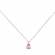 Κολιέ Excite Fashion Jewellery  μονόπετρο,  σταγόνα, με ροζ  ζιργκόν από ασήμι επιπλατινωμένο 925 K-30-ROZ-S-105