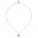 Κολιέ Excite fashion jewellery με ματάκι, λευκά ζιργκόν από επιπλατινωμένο ασήμι 925. K-57-S-95