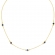 Κολιέ Excite fashion jewellery με σειρά  μπλέ ζιργκόν από επιπλατινωμένο ασήμι 925.  K-68-MPLE-G-105