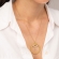 Κομψό κολιέ Excite Fashion Jewellery σφυρήλατο μοτίφ με κρεμαστές πέρλες  από  ανοξείδωτο ατσάλι (δεν μαυρίζει) N-85-82-2-S