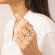 Δαχτυλίδι Excite Fashion Jewellery ματάκι με σμάλτο από επιχρυσωμένο ανοξείδωτο ατσάλι (δεν μαυρίζει) R-65-43-G
