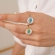 Δαχτυλίδι ματάκι  Excite Fashion Jewellery με σμάλτο από  ανοξείδωτο ατσάλι (δεν μαυρίζει) R-65-43-S
