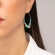 Σκουλαρίκια Excite fashion jewellery ασημί ατσάλινοι κρίκοι με τυρκουάζ και ασημί χάντρες. S-1600-03-30-82