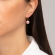 Σκουλαρίκια Excite fashion jewellery κρίκοι από επίχρυσο ατσάλι με κρεμαστό ροζ ματάκι μουράνο. S-1610-01-11-45