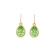 Σκουλαρίκια Excite fashion jewellery σταγόνα από ανοξείδωτο επίχρυσο ατσάλι με πράσινο κρύσταλλο Swarovski S-852-01-28-8