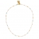 Κολιέ Excite Fashion Jewellery  πολύχρωμο ροζάριο με επιχρυσωμένη ατσάλινη αλυσίδα. K-1155-01-70-6